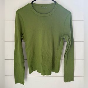 Three Dots Green Long Sleeve Crewneck Top Best for a small